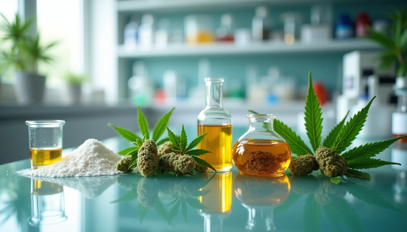 Výroba kanabinoidů HHC, CBD a CC9 v laboratorních podmínkách.